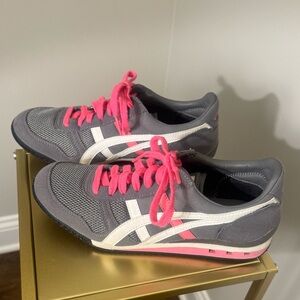 Onitsuka Tiger Ultimate 81 sneakers size 38. Gray and pink. Gently used.